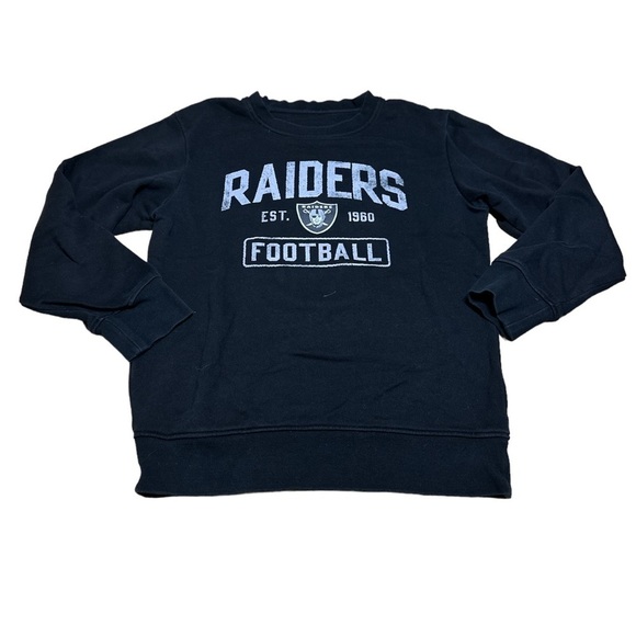 Oakland raiders Las Vegas nfl football crewneck women’s large black and grey - Picture 1 of 5